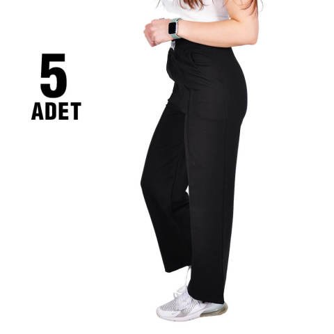 Gipaş 1053 Everlast Salaş İspanyol Paça Kompak Bayan Eşofman Alt 5'li Seri