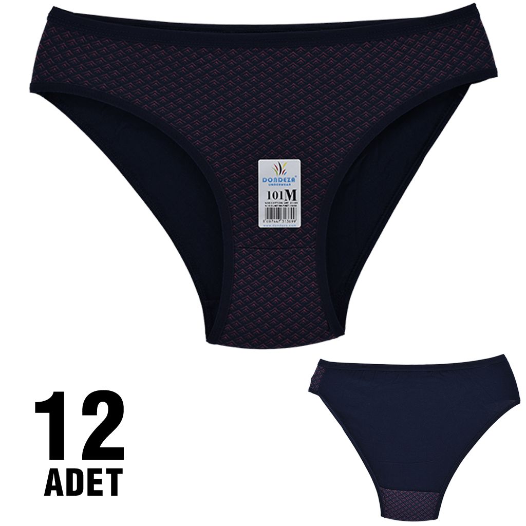 Dondeza 101-95 Desenli Bayan Bikini 12'li