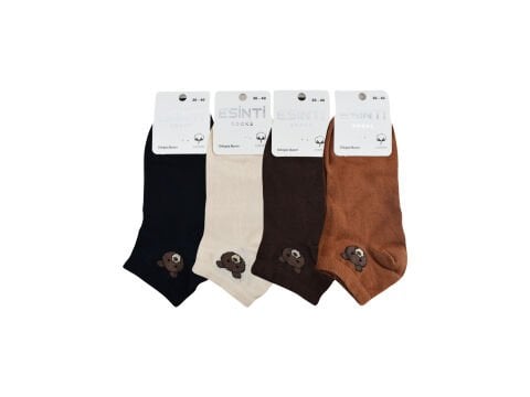 Esinti 30-32 Naturel Pamuk Dikişsiz Bayan Patik 12'li
