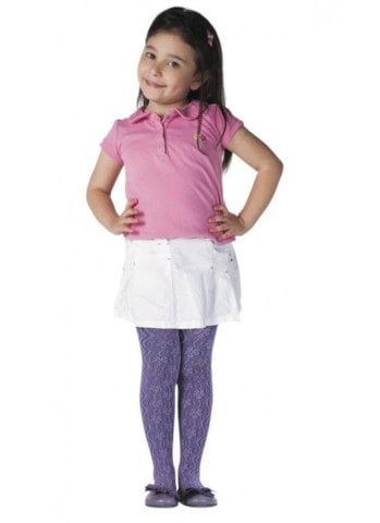 Daymod Lila Çocuk File Külotlu Çorap