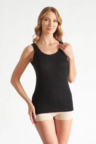 Tutku Elestan Kalın Askılı Jakarlı Bayan Atlet 6'lı