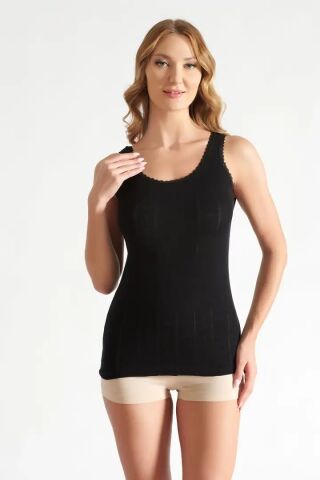 Tutku Elestan Kalın Askılı Jakarlı Bayan Atlet 6'lı