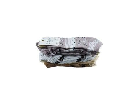 Esinti 30-38 Naturel Pamuk Dikişsiz Bayan Patik 12'li 36-40 NO - KARISIKRENK