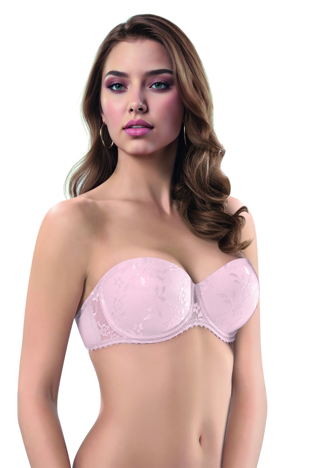 Le Jardin 7045 B Cup Balenli Desteksiz Straplez Bayan Sütyen