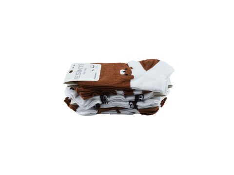 Esinti 30-37 Naturel Pamuk Dikişsiz Bayan Patik 12'li