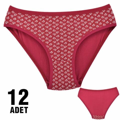 Dondeza 101-17 Desenli Bayan Bikini 12'li