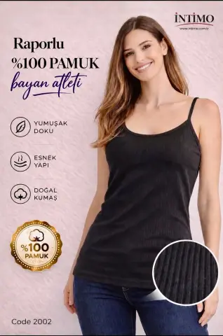 İntimo 2002 İp Askılı Raporlu Bayan Atlet 6'lı