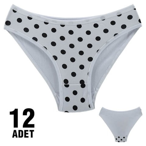 Dondeza 101-14 Desenli Bayan Bikini 12'li