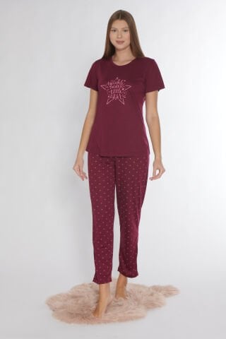 Alperi 780-62 (M-L-XL-XXL) Bayan Kısa Kollu Pijama Takım 4'lü
