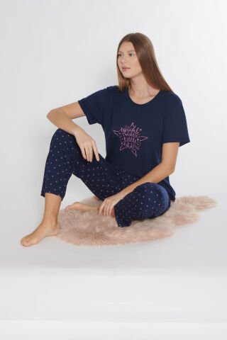 Alperi 780-62 (M-L-XL-XXL) Bayan Kısa Kollu Pijama Takım 4'lü