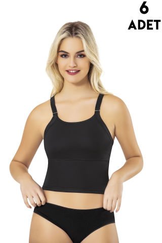 Kota 6800 Modelli Dalgıç Bayan Crop 6'lı SİYAH - L