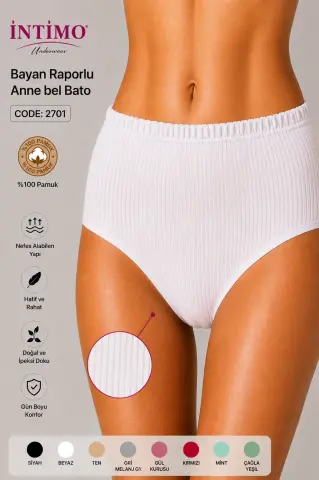 İntimo 2701 (L-XL-XXL) Raporlu Bayan Bato 12'li