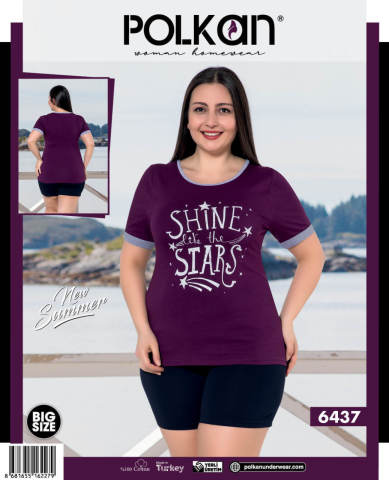 Polkan 6437 Battal Bayan Şortlu Takım