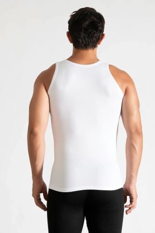 Tutku 0101 Erkek Beyaz Penye Atlet 6'lı BEYAZ - 5/XL