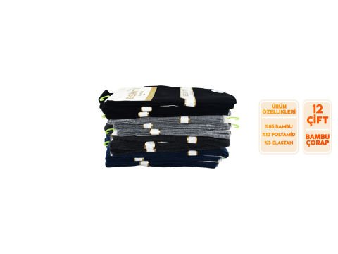 Esinti 25-2 Dikişsiz Kokulu Erkek Bambu Soket 12'li