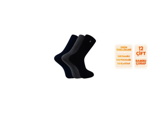 Esinti 25-6 Dikişsiz Kokulu Erkek Bambu Soket 12'li