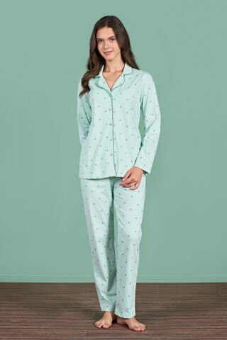 Pijadore 1950 (M-L-XL-XXL) Uzun Kollu Bayan Pijama Takım 4'lü