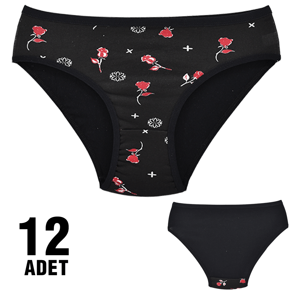 Dondeza 101-74 Desenli Bayan Bikini 12'li