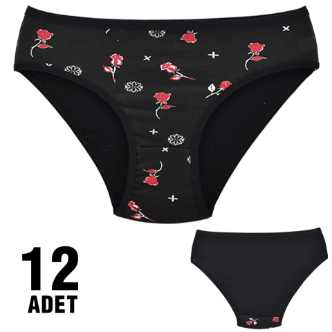 Dondeza 101-74 Desenli Bayan Bikini 12'li