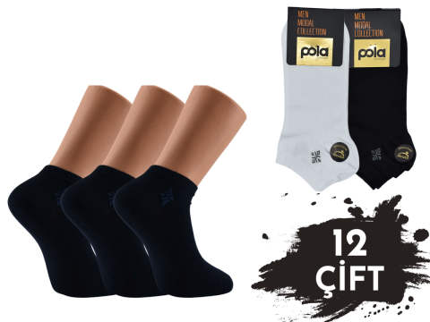 Pola 1654 Parfümlü Yazlık Dikişsiz Modal Erkek Patik 12'li