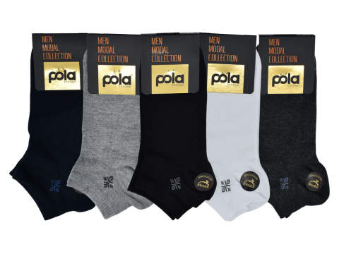 Pola 1654 Parfümlü Yazlık Dikişsiz Modal Erkek Patik 12'li