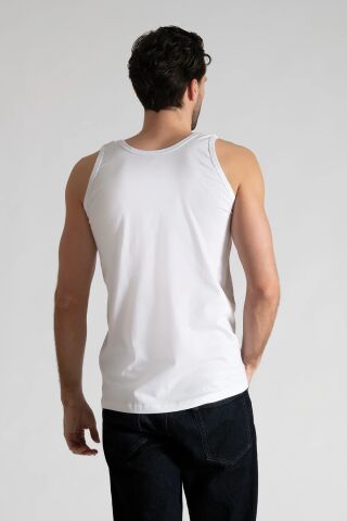 Tutku Elit 1001 Erkek Penye Atlet BEYAZ - 5/XL