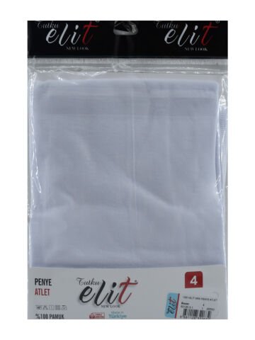 Tutku Elit 1001 Erkek Penye Atlet BEYAZ - 5/XL