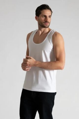 Tutku Elit 1001 Erkek Penye Atlet BEYAZ - 5/XL