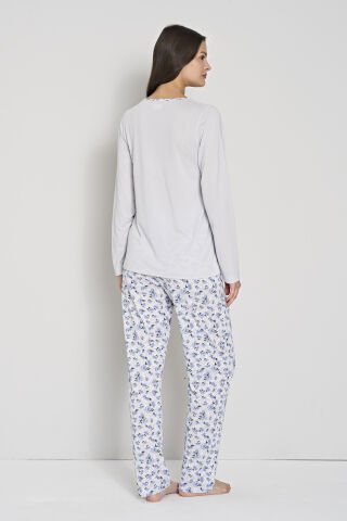 Pijadore 1906 (M-L-XL-XXL) Uzun Kollu Bayan Pijama Takım 4'lü