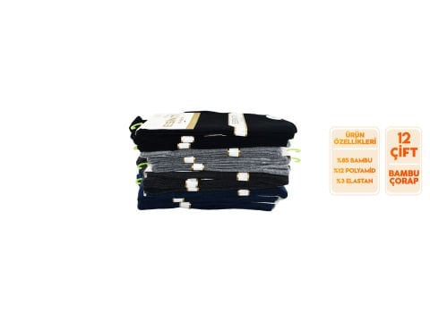 Esinti 25-3 Dikişsiz Kokulu Erkek Bambu Soket 12'li