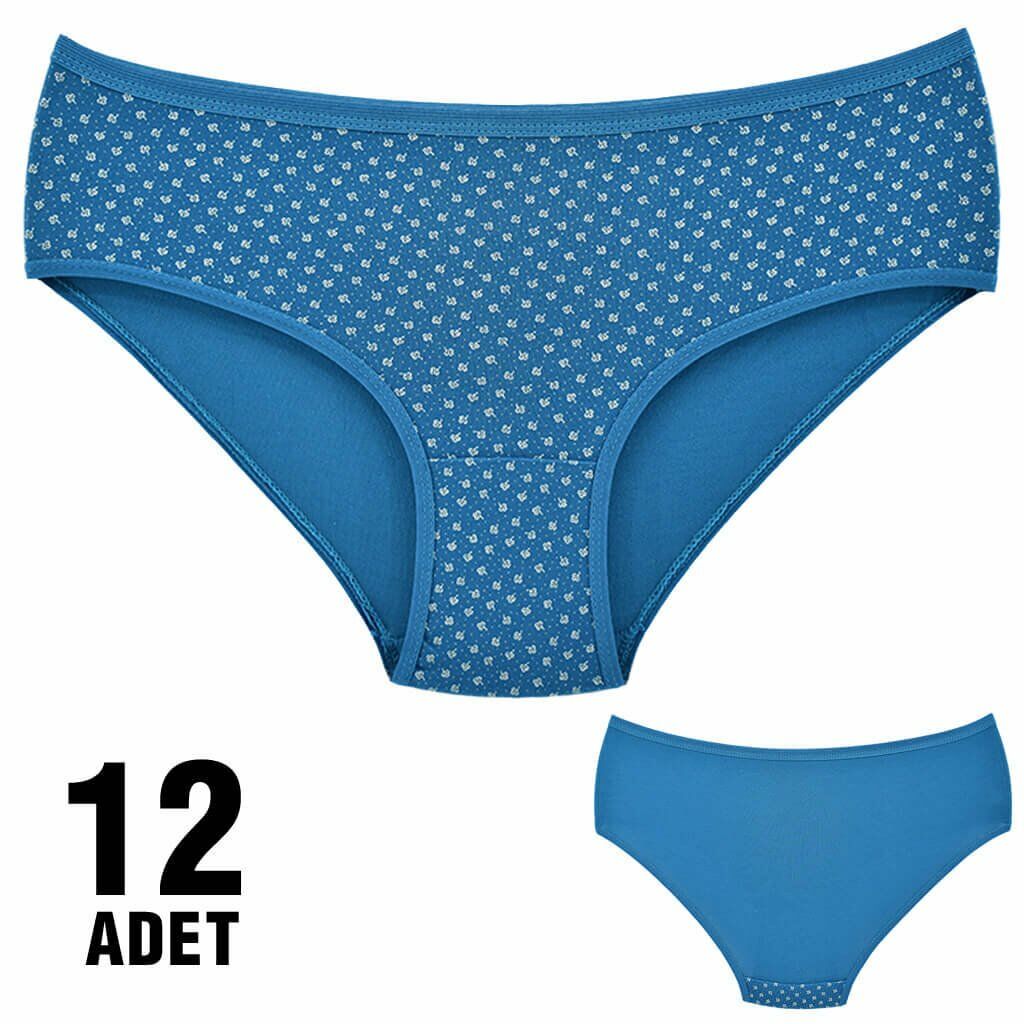 Dondeza 201-39 Desenli Bayan Ara Beden Külot 12'li