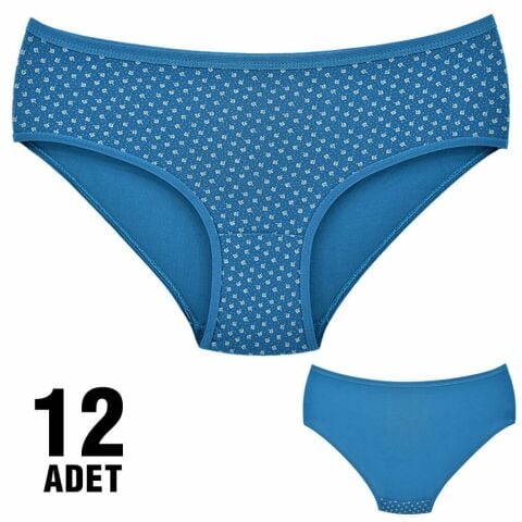Dondeza 201-39 Desenli Bayan Ara Beden Külot 12'li