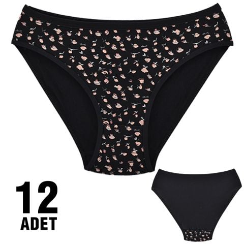 Dondeza 101-71 Desenli Bayan Bikini 12'li