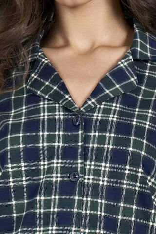 Pijadore 1952 (M-L-XL-XXL) Uzun Kollu Bayan Pijama Takım 4'lü LACİVERT - M-L-XL-XXL