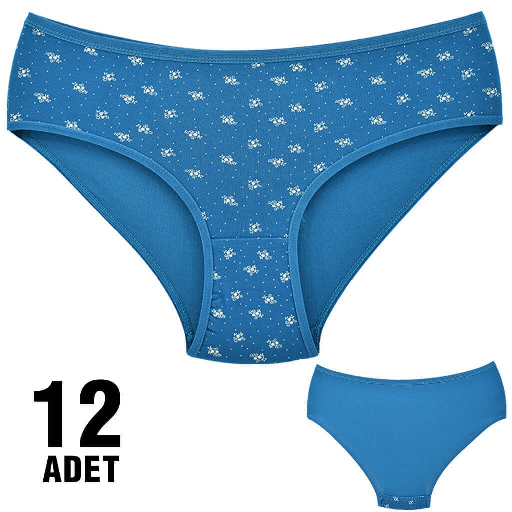 Dondeza 201-38 Desenli Bayan Ara Beden Külot 12'li
