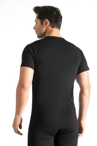 Seher 0002 Renkli Penye Bisiklet Yaka Erkek Fanila 6'lı SİYAH - 7/3XL