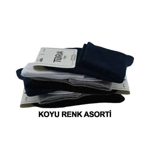 Toria B12 (36-40) Doğal Pamuk Bayan Kısa Tenis Çorap 12'li