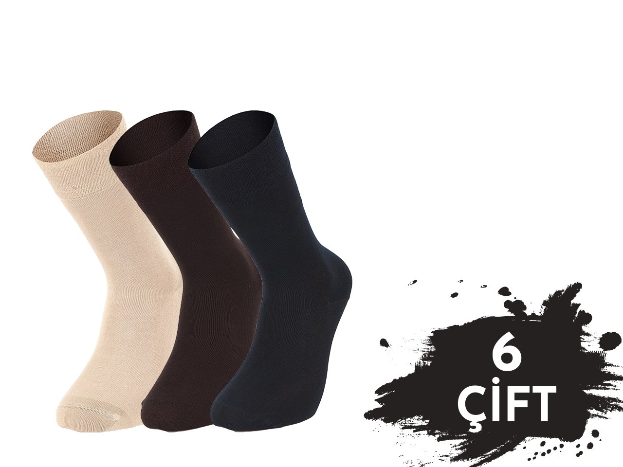 Mısırlı 1210 Bambu Dikişsiz Erkek Çorap 6'lı
