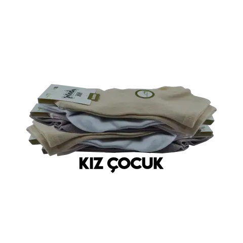 Panda 14 (3-12 Yaş) Kız Erkek Çocuk Bambu Çorap 12'li