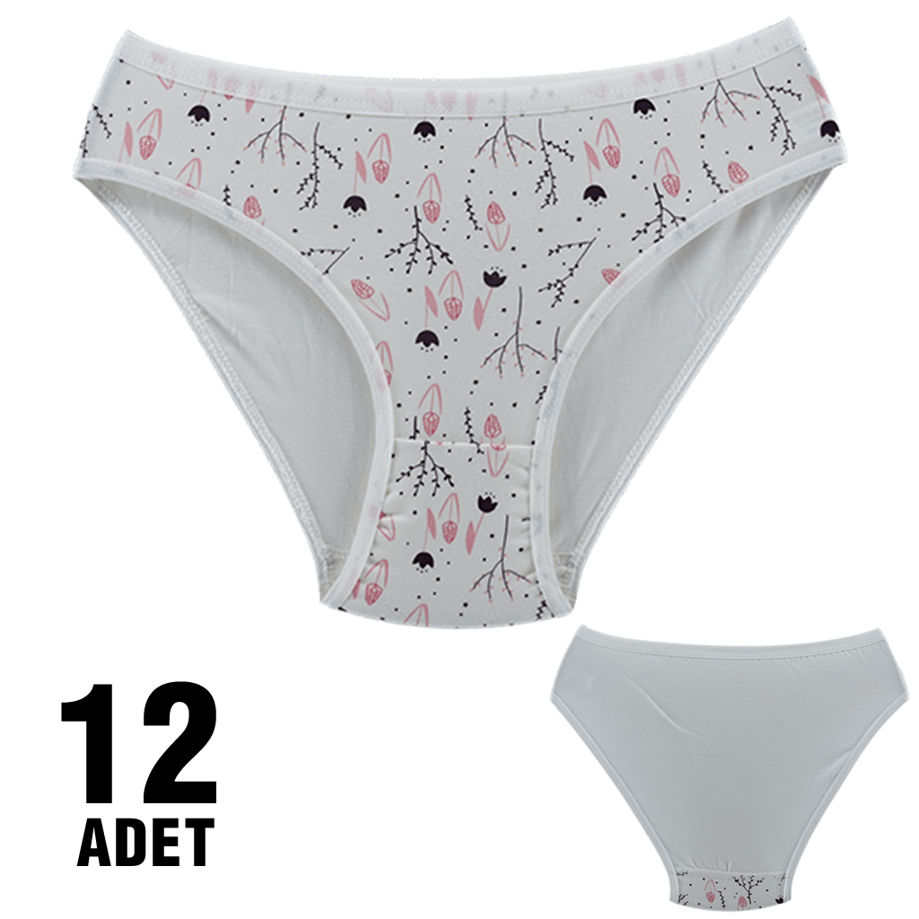 Dondeza 101-62 Desenli Bayan Bikini 12'li