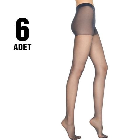 Penti Fit 15 Bayan Külotlu Çorap 6'lı VİZON - 4