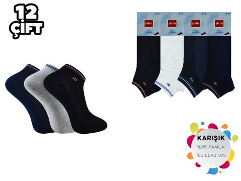 Şirin 7010-2 Ter Emici Erkek Penye Patik 12'li