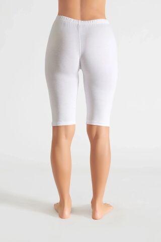 Tutku 0156 Bayan Kısa Tayt 6'lı BEYAZ - 5/XL