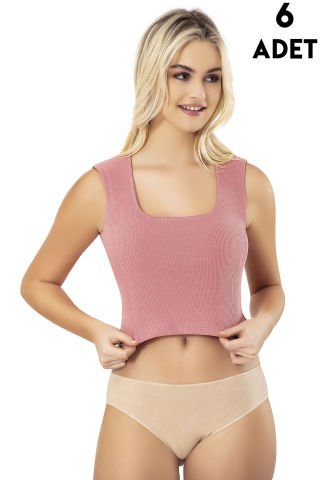Kota 6806 Kare Yaka Penye Kaşkorse Bayan Pedli Crop 6'lı