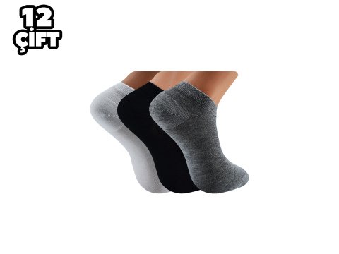 Pola 2100 Likralı Bayan Bambu Patik Çorap 12'li