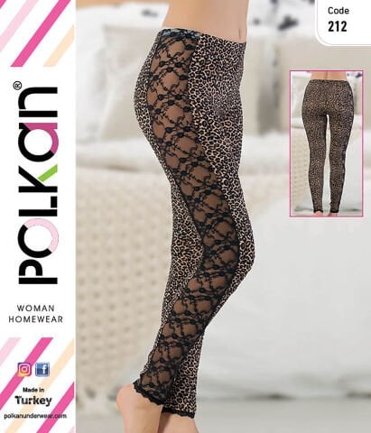 Polkan 212 Leopar Desen Bayan Tayt L - LEOPAR