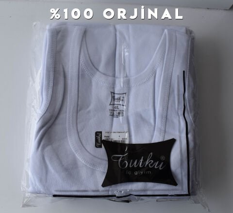 Tutku 0102 Erkek Beyaz Ribana Atlet 6'lı