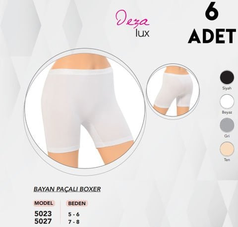 Dondeza 5027 Paçalı Bayan Boxer 6'lı