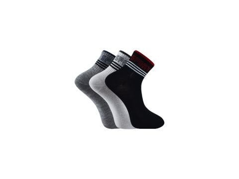 XGRİ POLO (E-E-7-5) Erkek Uzun Konç Patik 12'li