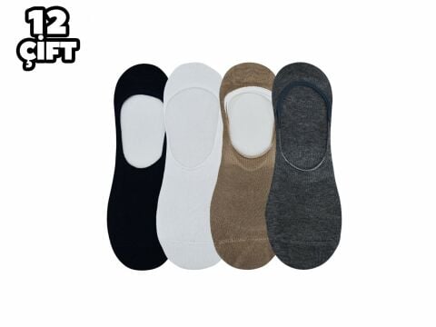 Staray 0579 Dikişsiz Silikonlu Erkek Bambu Babet 12'li